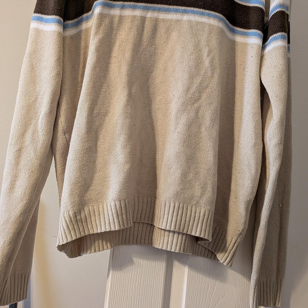 Carbon Men's Cream and Tan Jumper